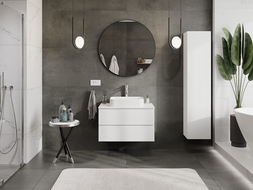 Mexen Orio 80 cm Under-Sink Bathroom Cabinet, 2 Drawers, Matte White - 91A10-08047-2-BFF01