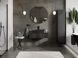 Mexen Orio bathroom cabinet under-sink 90 cm, 1 drawer, black matte - 91A10-09023-1-BF71