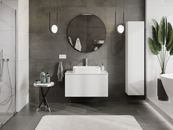 Mexen Orio bathroom cabinet under the sink 90 cm, 1 drawer, white gloss - 91A10-09047-1-BF00