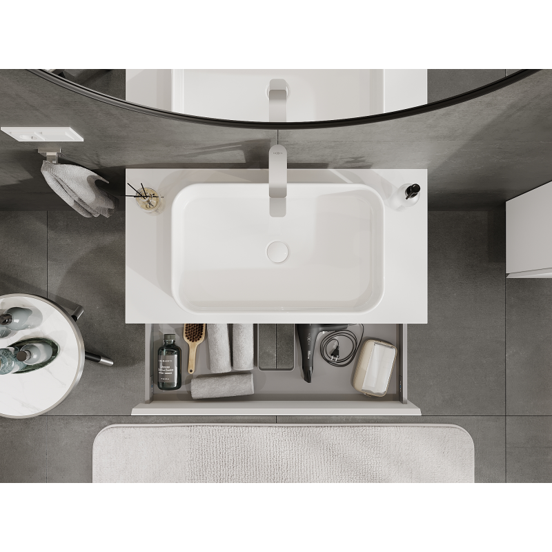 Mexen Orio bathroom cabinet under sink 90 cm, 2 drawers, matte white - 91A10-09047-2-BFF01