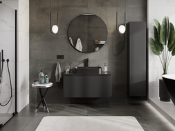 Mexen Orio bathroom cabinet for washbasin 100 cm, 1 drawer, matte black - 91A10-10047-1-BF71
