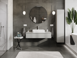 Mexen Orio 120 cm under-sink bathroom cabinet, 1 drawer, grey matte - 91A10-12023-1-BF62