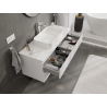 Mexen Orio 120 cm Under-Sink Bathroom Cabinet, 2 Drawers, White Gloss - 91A10-12047-2-BFF00