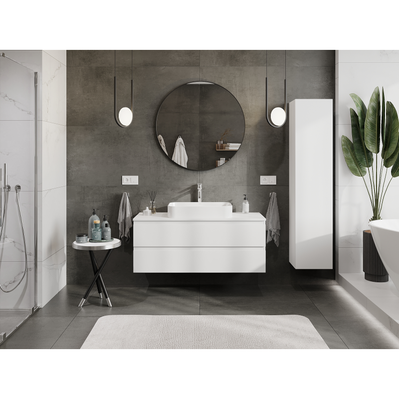 Mexen Orio Bathroom Cabinet Under Sink 120 cm, 2 Drawers, White Matte - 91A10-12047-2-BFF01