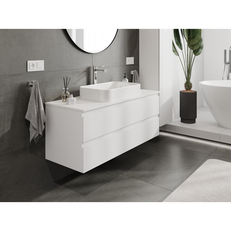 Mexen Orio Bathroom Cabinet Under Sink 120 cm, 2 Drawers, White Matte - 91A10-12047-2-BFF01