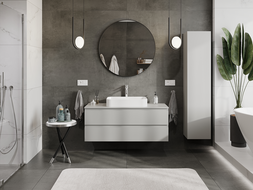 Mexen Orio bathroom cabinet under sink 120 cm, 2 drawers, grey matte - 91A10-12047-2-BFF62