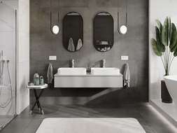 Mexen Orio 140 cm Sink Cabinet, 1 Drawer, Matte Grey - 91A10-14023-1-BF62