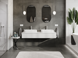 Mexen Orio bathroom cabinet for under-sink 160 cm, 1 drawer, white gloss - 91A10-16023-1-BF00