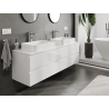 Mexen Orio 160 cm Bathroom Cabinet for Washbasin, 2 Drawers, White Gloss - 91A10-16047-2-BFF00