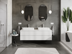 Mexen Orio bathroom vanity unit 160 cm, 2 drawers, white matte - 91A10-16047-2-BFF01