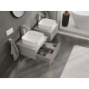 Mexen Rivel bathroom cabinet under sink 50 cm, 1 drawer, fluted, grey matte - 91A20-05023-1-BF62