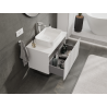 Mexen Rivel bathroom cabinet under sink 80 cm, 1 drawer, grooved, white matt - 91A20-08047-1-BF01