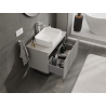 Mexen Rivel bathroom cabinet under sink 80 cm, 1 drawer, grooved, grey matte - 91A20-08047-1-BF62