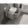 Mexen Rivel bathroom cabinet for sink 80 cm, 2 drawers, grooved, matte grey - 91A20-08047-2-BFF62