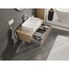 Mexen Rivel bathroom vanity unit 90 cm, 1 drawer, grooved, oak - 91A20-09023-1-BF81
