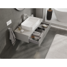 Mexen Rivel 100 cm bathroom cabinet, 1 drawer, fluted, grey matte - 91A20-10023-1-BF62