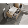 Mexen Rivel bathroom cabinet for under sink 100 cm, 1 drawer, grooved, oak - 91A20-10023-1-BF81