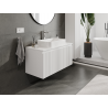 Mexen Rivel bathroom cabinet under washbasin 100 cm, 1 drawer, fluted, matte white - 91A20-10047-1-BF01