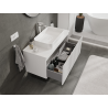 Mexen Rivel bathroom cabinet under washbasin 100 cm, 1 drawer, fluted, matte white - 91A20-10047-1-BF01
