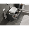 Mexen Rivel 100 cm bathroom cabinet for under sink, 2 drawers, grooved, matt graphite - 91A20-10047-2-BFF66