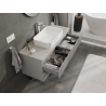 Mexen Rivel 120 cm bathroom cabinet with sink, 2 drawers, grooved, grey matte - 91A20-12047-2-BFF62