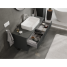 Mexen Rivel bathroom cabinet for washbasin 120 cm, 2 drawers, grooved, matte graphite - 91A20-12047-2-BFF66