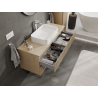 Mexen Rivel bathroom cabinet under-sink 120 cm, 2 drawers, grooved, oak - 91A20-12047-2-BFF81