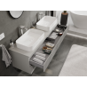 Mexen Rivel bathroom cabinet 160 cm, 2 drawers, grooved, matte grey - 91A20-16047-2-BFF62