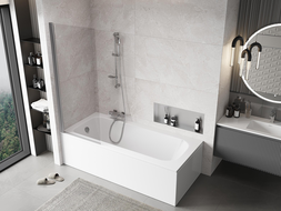 Mexen Mist 1-panel shower screen 70 x 150 cm, transparent, chrome - 8A9-070-001-01-00