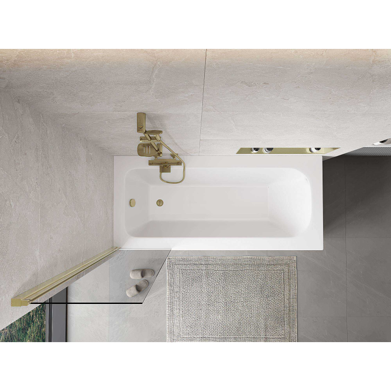 Mexen Mist shower screen 1-panel 50 x 150 cm, transparent, gold - 8A9-050-001-50-00