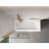 Mexen Mist 1-panel shower screen 90 x 150 cm, transparent, brushed gold - 8A9-090-001-55-00