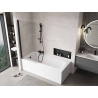 Mexen Mist shower partition 1-wing 80 x 150 cm, transparent, black - 8A9-080-001-70-00