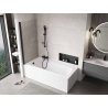 Mexen Mist shower partition 1-wing 80 x 150 cm, transparent, black - 8A9-080-001-70-00