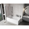 Mexen Mist 2-panel bath screen 140 x 150 cm, transparent, chrome - 8A9-140-011-01-00