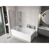 Mexen Mist 2-panel bath screen 140 x 150 cm, transparent, chrome - 8A9-140-011-01-00