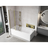 Mexen Mist 2-wing bath screen 110 x 150 cm, transparent, gold - 8A9-110-011-50-00