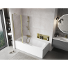 Mexen Mist 2-panel shower screen 120 x 150 cm, transparent, gold - 8A9-120-011-50-00