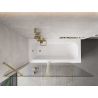 Mexen Mist 2-Panel Bath Screen 140 x 150 cm, Transparent, Gold - 8A9-140-011-50-00