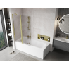 Mexen Mist 2-wing bath screen 110 x 150 cm, transparent, brushed gold - 8A9-110-011-55-00