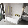 Mexen Mist 2-wing bath screen 110 x 150 cm, transparent, brushed gold - 8A9-110-011-55-00