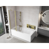 Mexen Mist 2-panel shower screen 120 x 150 cm, transparent, brushed gold - 8A9-120-011-55-00