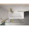 Mexen Mist 2-panel shower screen 120 x 150 cm, transparent, brushed gold - 8A9-120-011-55-00
