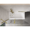Mexen Mist 2-panel shower screen 140 x 150 cm, transparent, brushed gold - 8A9-140-011-55-00