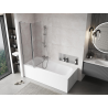 Mexen Mist L 2-wing bath screen 100 x 150 cm, transparent, chrome - 8A9L-100-011-01-00
