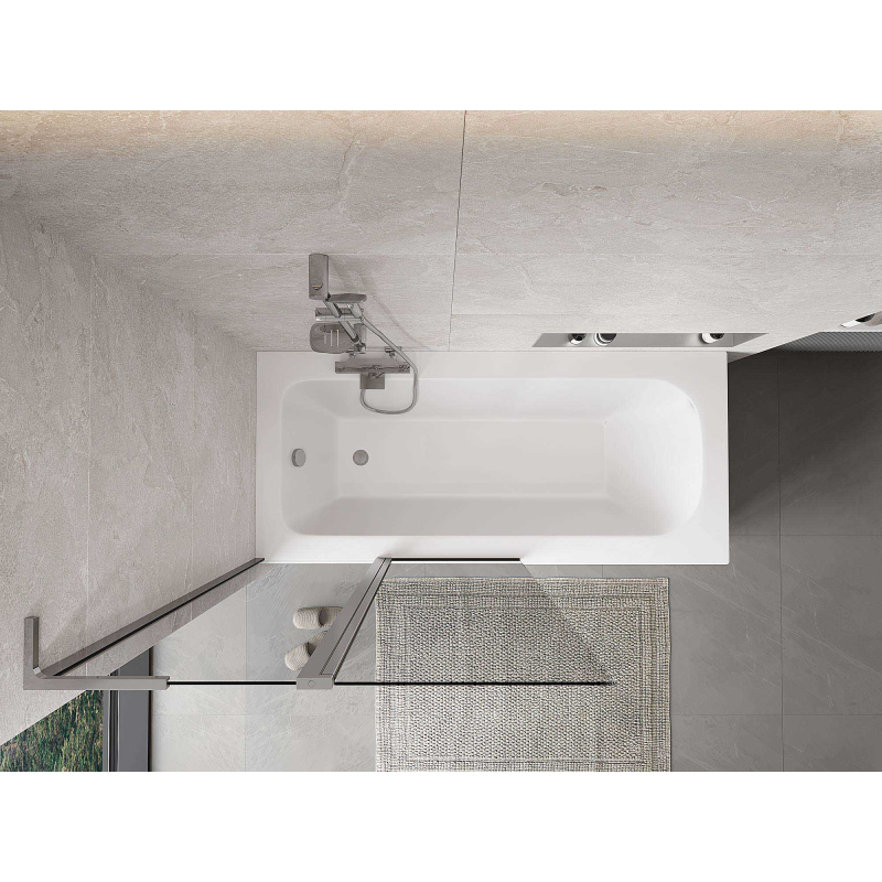 Mexen Mist L 2-wing bath screen 100 x 150 cm, transparent, chrome - 8A9L-100-011-01-00