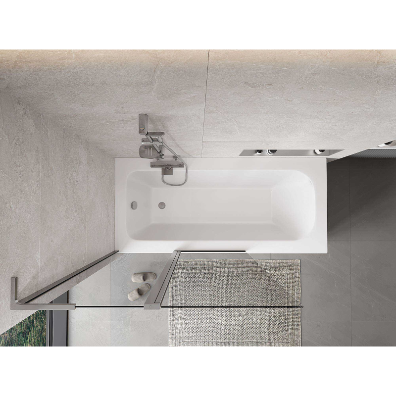 Mexen Mist L Bath Screen 2-panel 110 x 150 cm, transparent, chrome - 8A9L-110-011-01-00