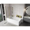 Mexen Mist L bath screen 2-wing 110 x 150 cm, transparent, gold - 8A9L-110-011-50-00