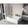Mexen Mist L bath screen 2-wing 110 x 150 cm, transparent, gold - 8A9L-110-011-50-00