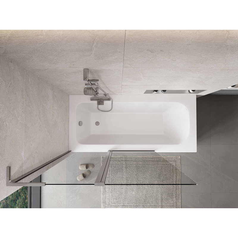 Mexen Mist L bath screen 2-wing 120 x 150 cm, transparent, chrome - 8A9L-120-011-01-00