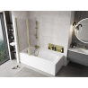 Mexen Mist L 2-wing bath screen 120 x 150 cm, transparent, gold - 8A9L-120-011-50-00